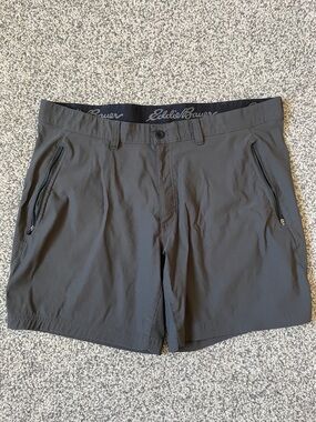 Eddie Bauer Men's Charcoal Performance Travel Shorts